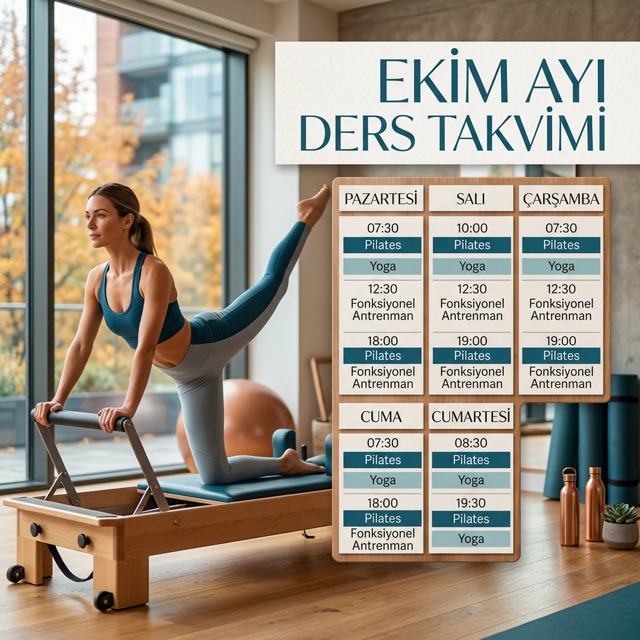 Stüdyo Güç için üretilmiş Ekim ders takvimi gönderisi